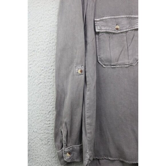 Harper Women's Roll-Tab Long Sleeves Button-Up Shirt-Large-Viscose - Picture 3 of 9